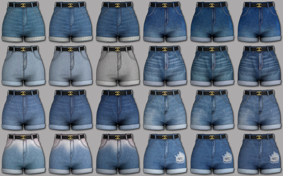 Галерея мода Шорты Belt Short Denim #1